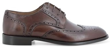 Melluso Uomo Stringata Elegante in Pelle Marrone