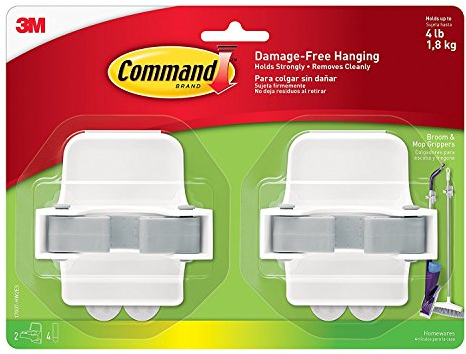 Command Broom & Mop Gripper, 10-Grippers