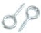 Pack of 100 Metal 25mm Screw Eyes - Heavy Duty Loop/Vine/Hoop/Frame Eye Hooks