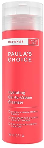 Paula's Choice DEFENSE Gesichtsreiniger - Anti-Ageing Hydrating Gel to Cream Reiniger, Makeup & Talg Entferner - Verhindert Hautalterung & Fahle Haut - mit Aminosäuren - Alle Hauttypen - 198 ml