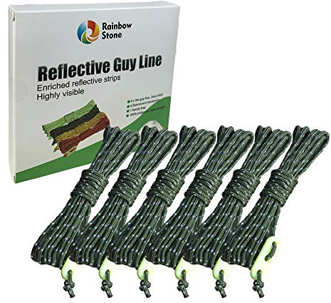 Verbesserte gut sichtbare reflektierende Abspannleine mit Lumineszenzspannung 6 * 4 m Olivgrün