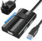 Adaptateur SATA USB 3.0 Meofia - Lecteur Disque Dur Avec 3 Ports USB 3.0 Pour SSD HDD Universel 3,5 / 2,5 Pouces, Prise en Charge UASP, Adaptateur Secteur UE Inclus