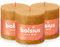 BOLSIUS - Rustic XXL Candle - Yellow - 10 cm - Pack 3 - Non Drip - Non Scented Candles - Long Burning Time of 62 Hours