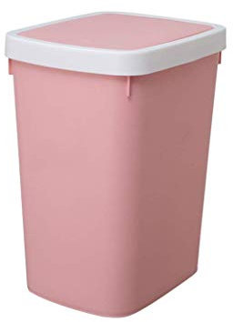WXJLYZRCXK Poubelle À Pédale, Poubelles Poubelle Personnalité Ménage Poubelle Cuisine Salon Chambre Toilette Seau de Rangement,Rose,Grand
