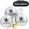 KDO MAGIC - Boccia Kugeln personalisiert - 3 Kugeln 720g - Pétanque - Kostenlose Tasche - Geschenkidee für Herren, Geburtstag, Vatertag (Motiv: Köning)