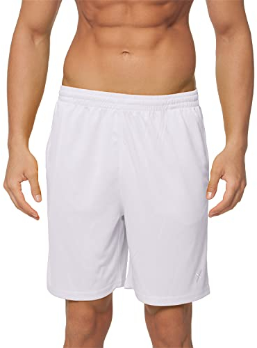 CFLEX Herren Fitness Shorts Kurze Sport Hose - Weiß L