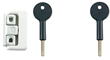 Yale V-8K101-4-WE Window Latches Multi Pack, Pack of 4, White Finish & V-8K101K-2 Additional Keys, for 8K101/1 Window Lock, Pack of 2