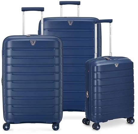 RONCATO B-FLYING Kofferset 3-teilig (Groß, Mittel, Handgepäck) - 4 Rollen, erweiterbar, NACHTBLAU