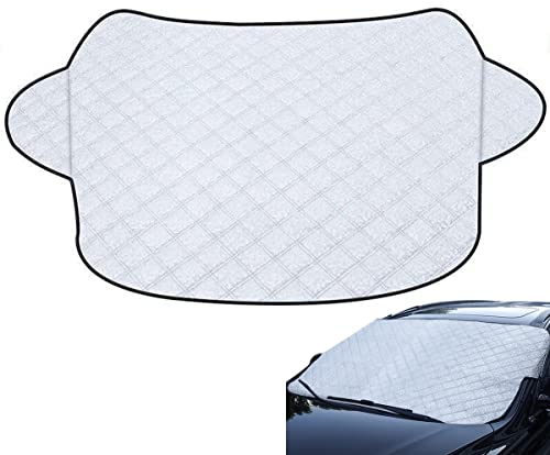 BOBOZHONG Bâche Pare Brise,Couverture Pare Brise Voiture,Bache Anti Givre Voiture,Bache Pare Brise Protection Pliable,Film Anti-Glace Polyvalent, Résistant aux UV(180×103cm)