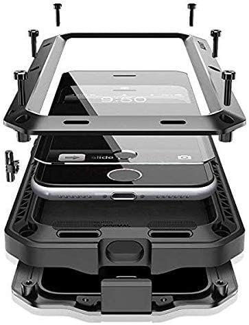 CarterLily 2024 for iPhone 15 Pro Max Case Cover Full Body Shockproof Dustproof Waterproof Aluminum Alloy Metal Gorilla Glass Cover Case for Apple iPhone 15 ProMax (Black)
