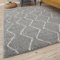 THE RUGS Teppiche für Wohnzimmer, Schlafzimmer, modernes marokkanisches Design, fusselfrei, pflegeleicht (Boho-Grau/Elfenbein, 120 x 170 cm)