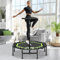 ONETWOFIT klappbares Trampolin für Erwachsene, 107cm Mini Fitness Trampolin W/einstellbare Schaumstoffgriff Bungees, leise Übung Trampolin für persönliche Indoor