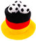 Toyland® Neuheits-Fußballfan-Zylinder mit Deutschland-Flagge und 3D-Fußbällen – Perfekt für Europameisterschaften/Weltmeisterschafts/Fußballpartys und Deutsche Feiern – 8 Länder Verfügbar