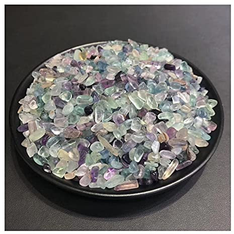 TZNLTPFY for 100g Naturel Couleur Fluorite Gravier Fish Tank Cristal Décoration Cristal Stonefor Fengshui Decortion DINZHHENGYIN (Color : 8-12mm, Size : 200g)