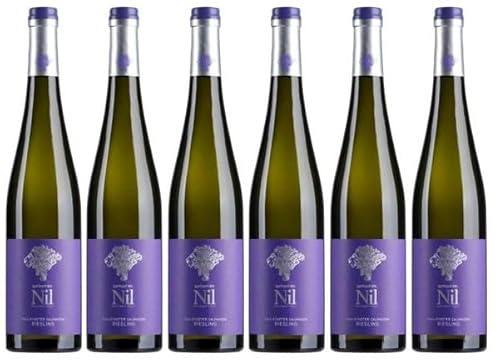 6 x Kallstadter Riesling tr. 2022 von Weingut am Nil (6x0,75l), trockener Weißwein aus der Pfalz