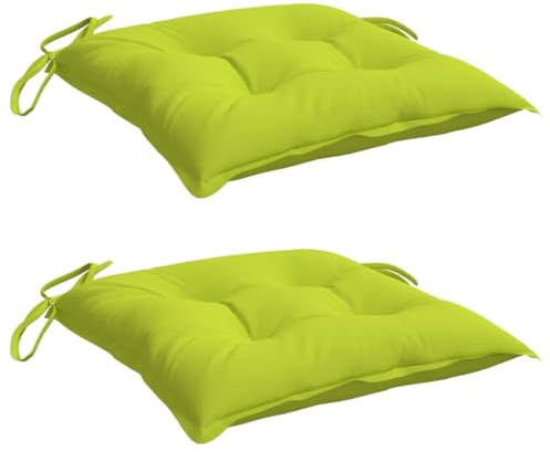 vidaXL Stuhlkissen 2 STK. Knallgrün 40x40x7 cm Oxford-Gewebe