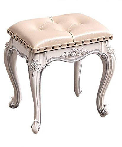 fussbank Frisiertisch Frisierkommode gepolsterte Bank Schminksitz barocker Klavierstuhl Schminktisch (Farbe: #1)
