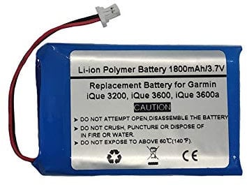 3.7V 1800mAh Batterie de Remplacement pour Navigateur GPS Garmin iQue 3200, iQue 3600, iQue 3600a, (P/N 1A2W423C2, A2X128A2)