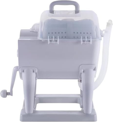 NobeOnbe Lave-Linge Manuel Portable Tout-en-Un, sèche-Linge Rotatif, Machine à Laver, Appartement, Petite buanderie, dortoir, Camping, Machine à Laver à Tambour à manivelle