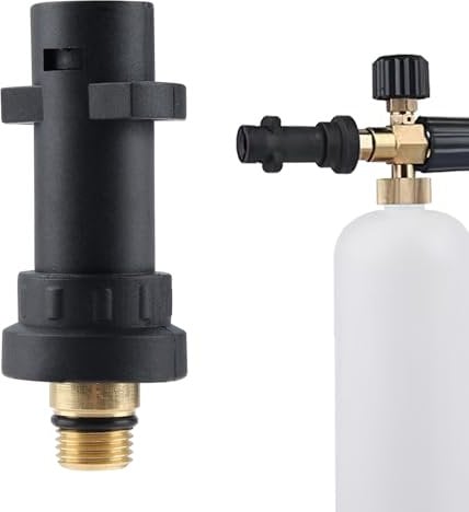 1/4 Female Fitting Foam Cannon Connector and Male Thread Adapter, Pressure Washer Adapter for karcher Compatible with Karcher K Series K2/K3/K4/K5/K6/K7 Car High Pressure Washer Machine
