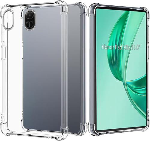 TTYSHTT per Honor Pad X8A 11 2024, custodia morbida in silicone TPU, bumper con angoli rinforzati, protezione trasparente