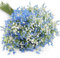N&T NIETING Gypsophila Künstliche Blumen, 15 Stück Gypsophila Kunstblumen Schleierkraut Gefälschte Blumen Blumensträuße für Hochzeit Braut Party Home Decor (Blau&Weiß)