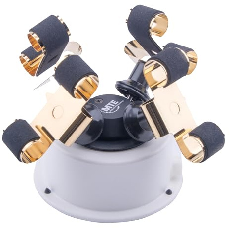 MTE Bewegungstechnik Uhrenbeweger (WTS 4 Weiß) bis zu 4 Uhren – Elektronisch gesteuerte Rotation und Pausen – Uhrenbeweger für Automatikuhren – leiser Watch Winder – Made in Germany
