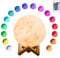 Mondlampe Nachtlicht, Nachttischlampen Schlummerleuchten für Kinder,16 Farben LED Touch Fernbedienung & USB wiederaufladbares 3D Mondlicht Mond-Leuchte mit LED für Kinder, Baby Geburtstagsgeschenk