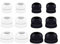 Rhinent Double Flange Earbuds tips, for Beats fit pro/Studio Solo Buds Tips/Sony WF-C700N Wf-C510 Wireless Earbuds Noise Isolation Anti slip Soft Replacement Eartips 6 Pairs (White/Black)