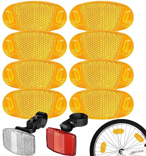 12er Set Speichenreflektoren Fahrrad, Katzenaugen Fahrrad Kinder Katzenaugen Reflektoren für Rennräder Mountainbikes E-Bike