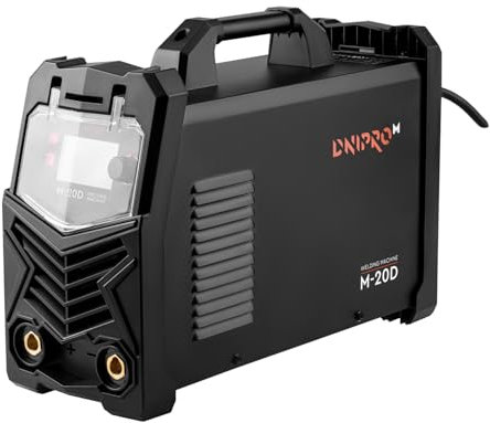 Dnipro-M M-20D Soldador Inverter IGBT 230V 200A con Funciones HotStart y Control Térmico, Electrodo de 1.6 a 5mm, Cable de 3m, Eficiencia del 90%, Protección IP21S