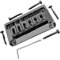 Puente Genérico Guitarra Acústica Puente rígido de metal para guitarra de seis cuerdas con laterales de 82 x 44 mm y cuerpo pasante de 10.5color negro