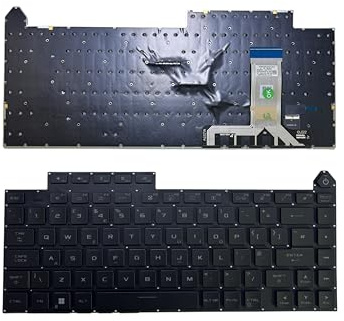 XINDIKBHUB UK Layout Laptop replace Keyboard for Asus ROG Strix G16 G614J G614JI G614JU G614JV G614JZ -Black/with RGB Backlit
