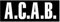 Unbekannt - A.C.A.B. Aufnäher, Schwarz/Weiß, Rechteckig, 1 Stück