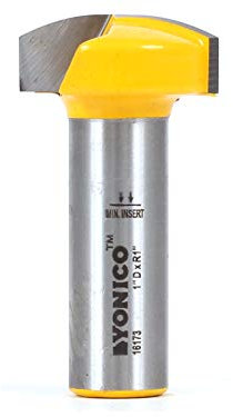 Yonico 16173 1-Inch Radius Horizontal Crown Router Bit 1/2-Inch Shank