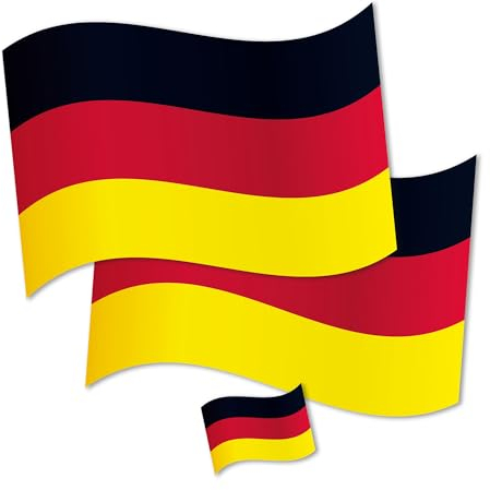 easydruck24de 3er Set Auto-Magnet Deutschland-Flagge I kfz 504 I Auto-Magnet-Flagge Fan-Artikel Fahne schwarz rot Gold I magnetisch wetterfest