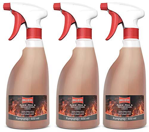 Klever Ballistol KAMOFIX Kaminreiniger Ofenreiniger Grillreiniger, 3 x 600 ml
