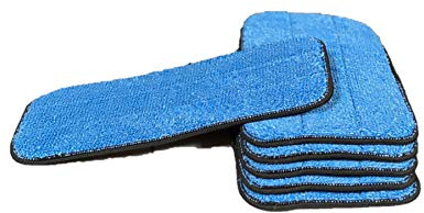 Real Clean Lot de 6 recharges de serpillère en microfibre pour balai à franges de 25,4 cm à 25,4 cm
