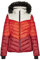 killtec Skijacke Damen Brinley - Winterjacke Damen - Damenjacke sportlich mit Skipasstasche - warme Jacke für den Winter - wasserdicht, dunkelrot, 40