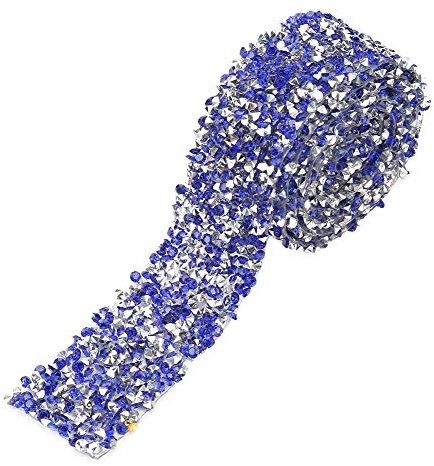 1 Yard Band mit Strasssteinen, 30 mm, Diamant-Maschengewebe, Rolle für Abschlussballkleider, Gürtelapplikation, Haarspange, Hochzeit, Party, Dekoration marineblau