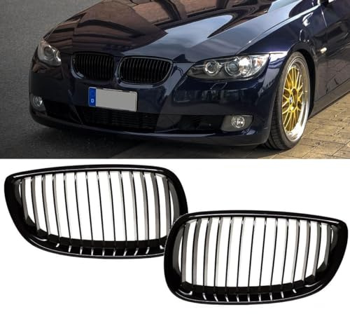 SET 2x Kühlergrill Sport-Performance Schwarz Glanz passend für BMW E92 E93+ M3 M