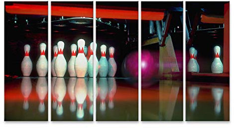 islandburner Bild auf Leinwand Bowling Kegel Bowlingkugel Bilder Wandbilder Poster