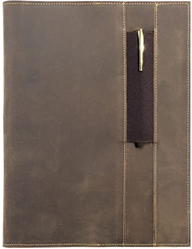Custodia In Pelle Per Diario Per Moleskine Cahier XL (19x25cm) | Copertina Rustica Per Taccuino Fatto A Mano Per Uomini, Donne, Viaggiatori | Portaoggetti, Portapenne, Portapenne E Porta Carte