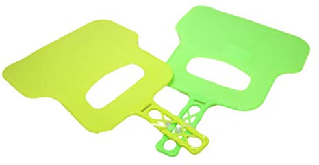 EGYPTO Plastic BBQ Hand Fan - Flame Blower for Outdoor Cooking while Camping, Outings - Assorted Colours (20 cm, Pack of 2)
