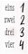 Rayher 31633000 Transferfolie Adventszahlen 1 - 4, schwarz, 1,5 - 3 cm, Btl. 1 Bogen