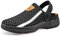 Sabots Mules Homme Femme Chaussures de Jardin Pantoufles de Plage et Piscine Chaussons Intérieur Extérieur Sandales D'Été Léger Noir 39