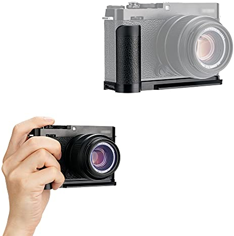 JJC Soporte de metal en L para Fujifilm X-E4 sustituye a Fuji MHG-XE4, función de liberación rápida tipo Arca de aluminio