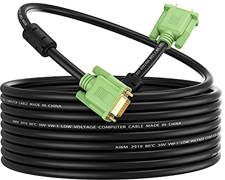 VGA Cable 30ft,XXone VGA to VGA HD15 Monitor Cable for PC Laptop TV Projector-30Feet