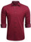 HISDERN Men's Red Classic Collar Dress Shirts Long Sleeve Button Down Formal Casual Business Shirts for Men Regular Fit Wedding Party Work with Pockets
