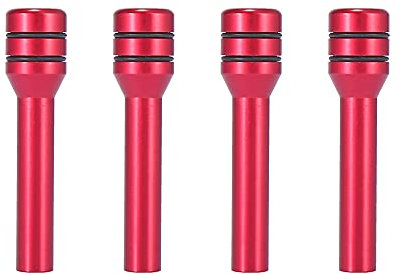 X AUTOHAUX 4 Pcs Aluminum Alloy Interior Door Lock Knob Pull Pins for Auto Red